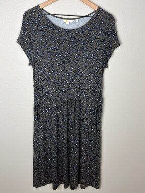 Boden Amelie Jersey Stretch Leopard Print Casual Dress